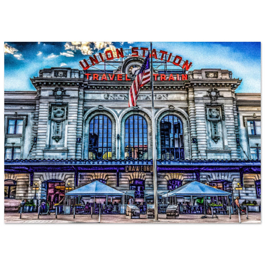 Union Station; Denver, Colorado Premium Matte Poster Communitea Books James Bonner