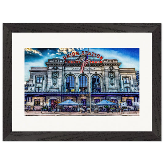 Union Station; Denver, Colorado Wood Framed Print Communitea Books James Bonner