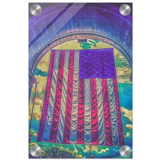 Union Station Flag; Washington, D.C. Acrylic Print Communitea Books James Bonner