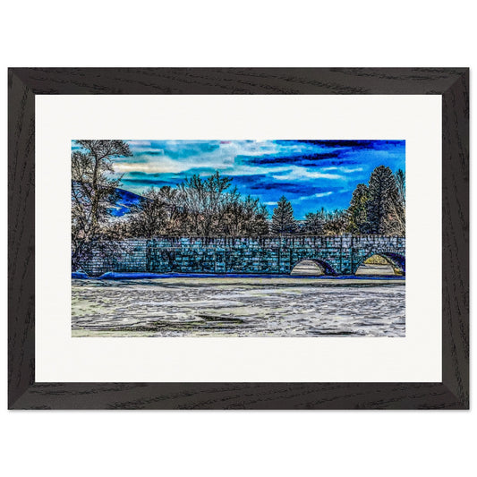 Yellowstone Street Bridge; Livingston, Montana Wood Framed Print Communitea Books James Bonner