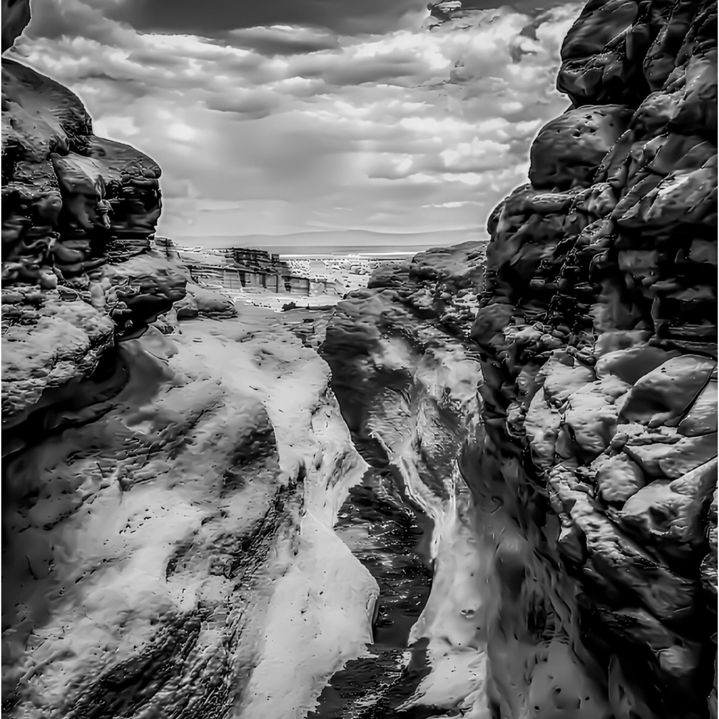 Plaza Blanca; Abiquiu, New Mexico Black & White II Premium Matte Poster