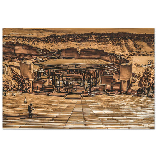 Red Rocks Amphitheater; Morrison, Colorado Historic Wood Print