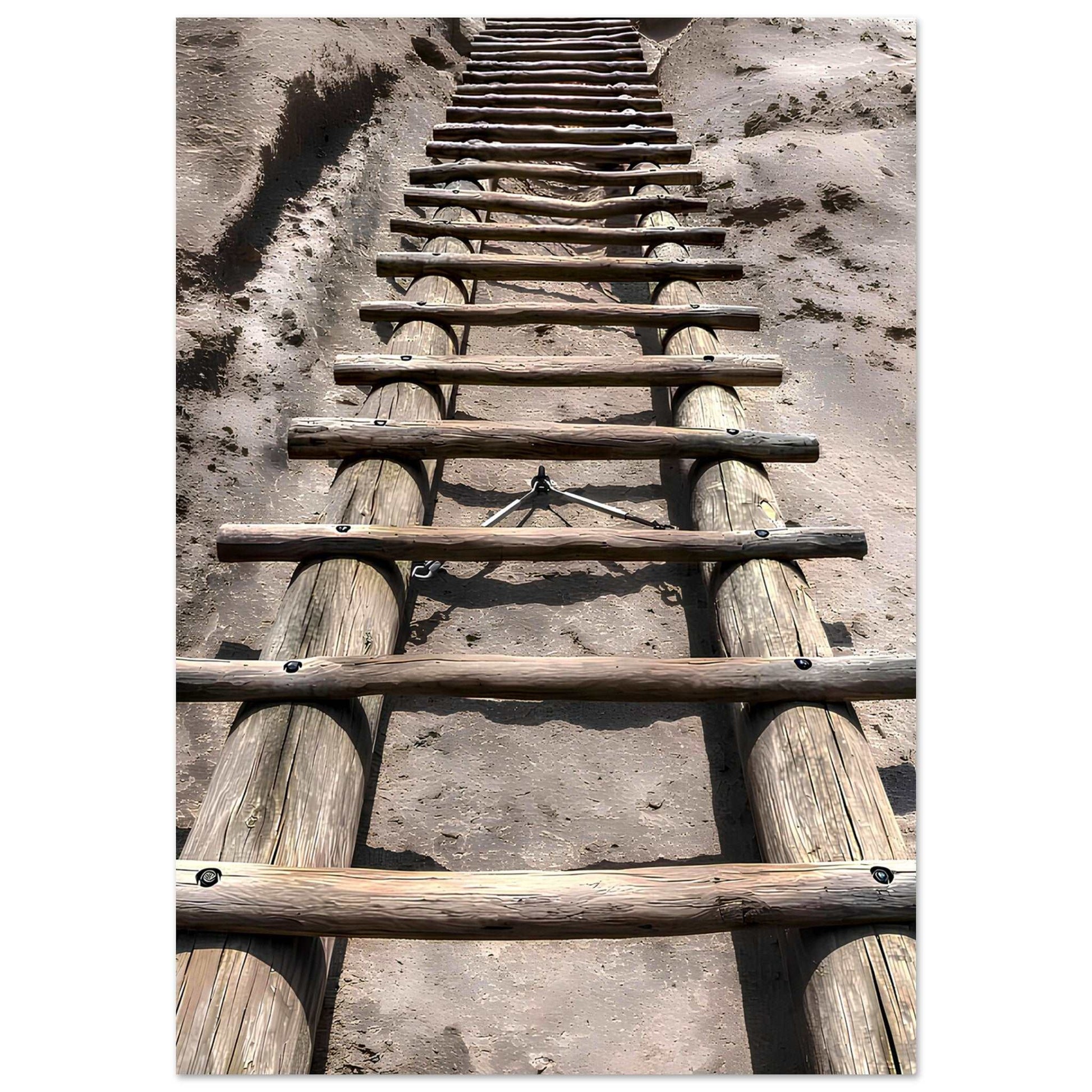 Ladders to Alcove House; Bandelier National Monument, New Mexico Premium Matte Poster