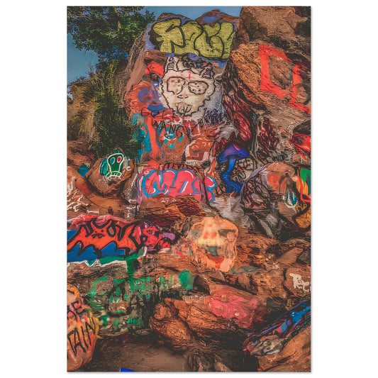 Lookout Mountain Park Graffiti; Denver, Colorado Wood Print