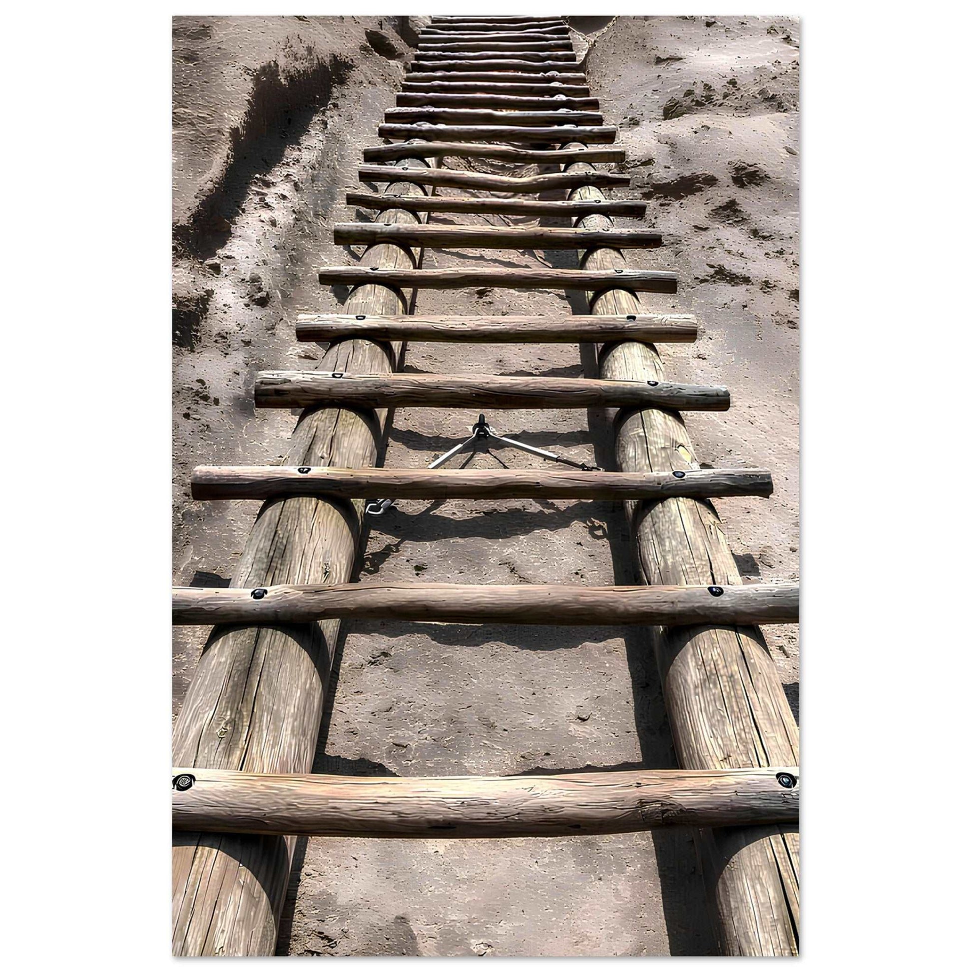 Ladders to Alcove House; Bandelier National Monument, New Mexico Premium Matte Poster