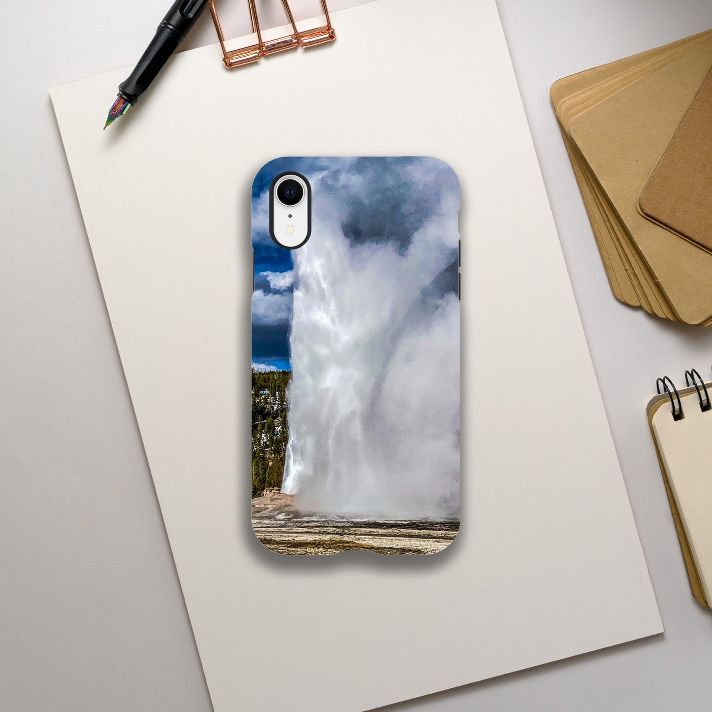 In the Wind: Old Faithful; Yellowstone National Park Tough Phone case