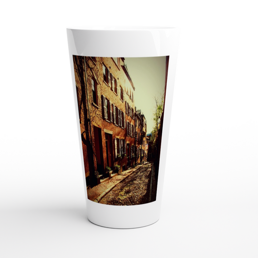 Boston White Latte 17oz Ceramic Mug