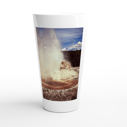 Yellowstone National Park Geyser White Latte 17oz Ceramic Mug