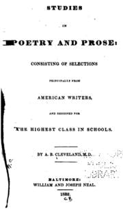 Studies in Poetry and Prose A. B. Cleveland, M.D.